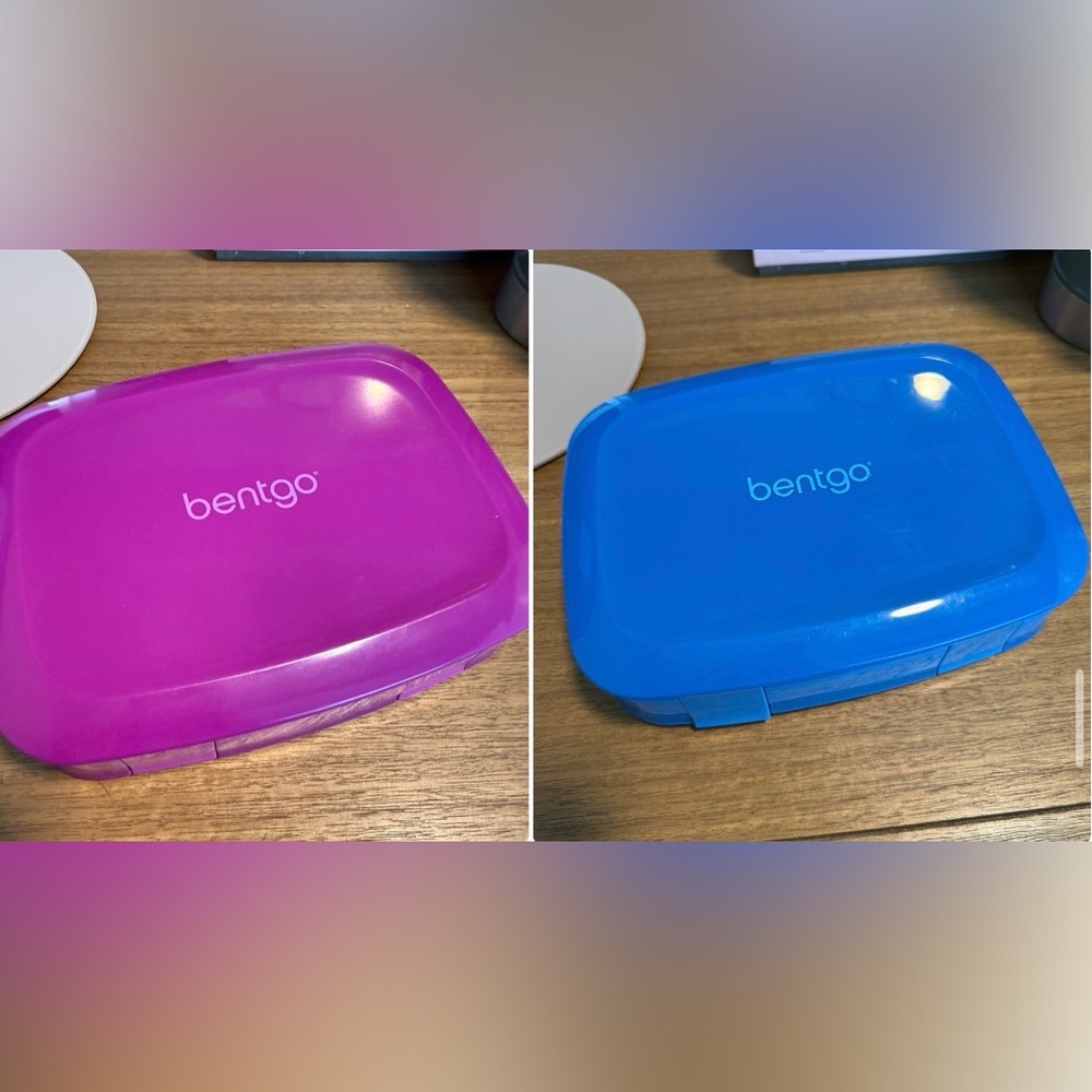 Set of Bentgo Lunch Boxes - Blue & Purple